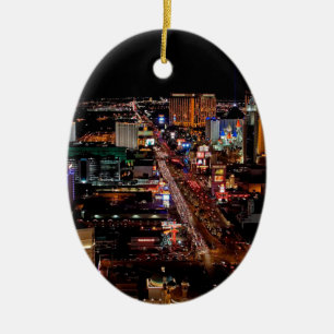 Las Vegas bis zum Nacht Keramikornament
