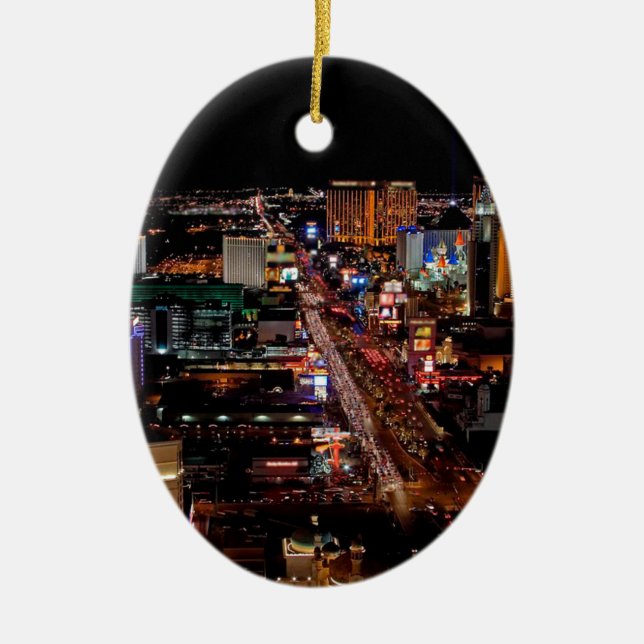 Las Vegas bis zum Nacht Keramikornament (Vorne)