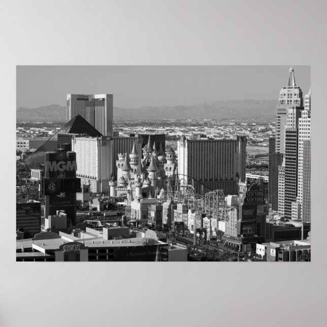 Las Vegas Black and White Foto Poster (Vorne)
