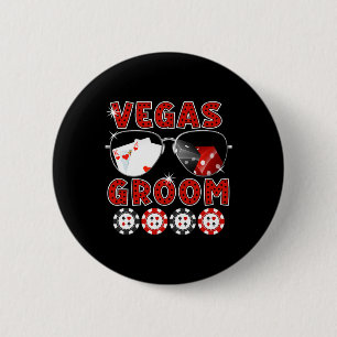 Las Vegas Bräutigam Hochzeit Tee Junggesellenabsch Button