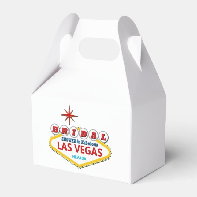 Las Vegas BRAUTPARTY Gable Favor Box Geschenkschachtel (Vorderseite)