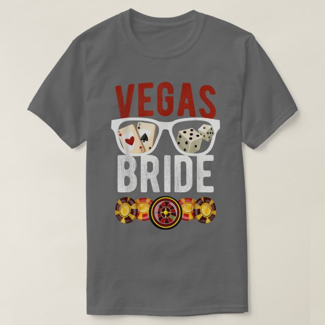 Las Vegas Bride Verheiratet in Las Vegas T-Shirt (Design vorne)