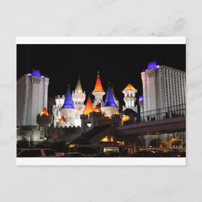 Las Vegas Burg Gaming Vegas City Postkarte (Vorderseite)