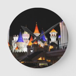Las Vegas Burg Gaming Vegas City Runde Wanduhr