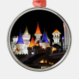 Las Vegas Burg Gaming Vegas City Silbernes Ornament