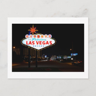 Las Vegas by Night Save the Date Card Ankündigungspostkarte