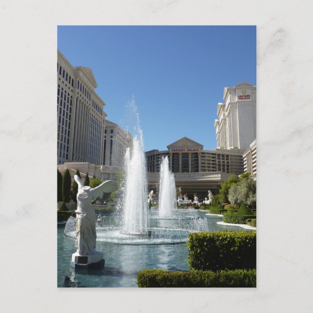 Las Vegas-Caesars Palace-Brunnen-Brunnen Postkarte (Vorderseite)