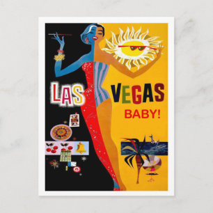 Las Vegas, Casino-Collage, Vintage-Reisepostkarte Postkarte