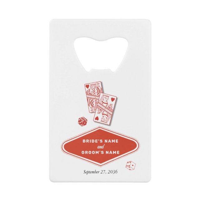 Las Vegas Casino Destination Wedding Red White (Devant)