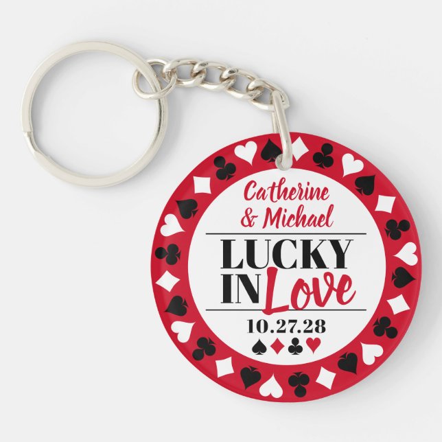 Las Vegas Casino Gastgeschenk Hochzeit Schlüsselanhänger (Vorderseite)