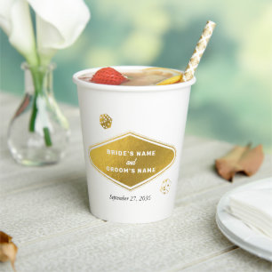Las Vegas Casino Hochzeit in Urlaubsort Gold Pappbecher