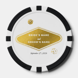 Las Vegas Casino Hochzeit in Urlaubsort Gold Pokerchips