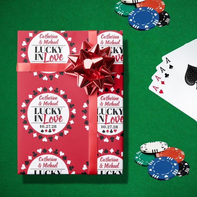 Las Vegas Casino Hochzeit Lucky In Liebe Rot Geschenkpapier (Von Creator hochgeladen)