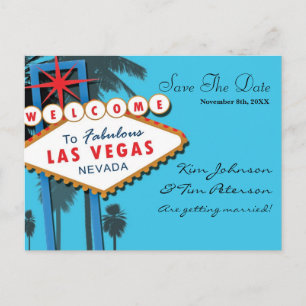 Las Vegas Casino Hochzeit Postkarte zur Vorankündi
