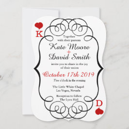 Las Vegas Casino Modernes Chic Foto Hochzeit Einla Einladung
