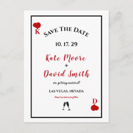 Las Vegas Casino Modernes Foto SAVE THE DATE Ankündigungspostkarte