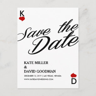 Las Vegas Casino Modernes Foto Save the Date Ankündigungspostkarte