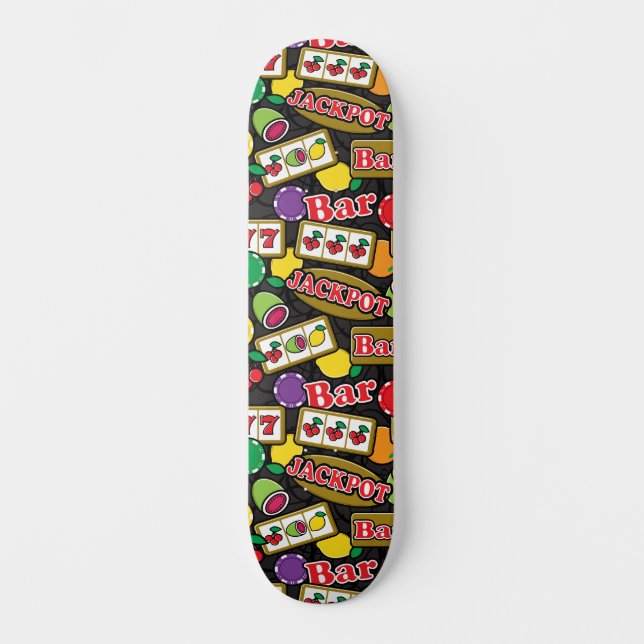 Las Vegas Casino Muster Skateboard (Vorderseite)