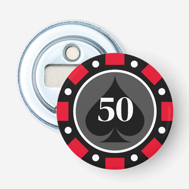 Las Vegas Casino Poker Chip Flaschenöffner (Vorderseite)
