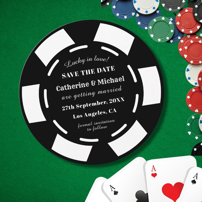 Las Vegas Casino Poker Chip Hochzeit speichern Sie Save The Date (Von Creator hochgeladen)