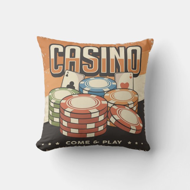 Las Vegas Casino Poker Kissen (Vorderseite)