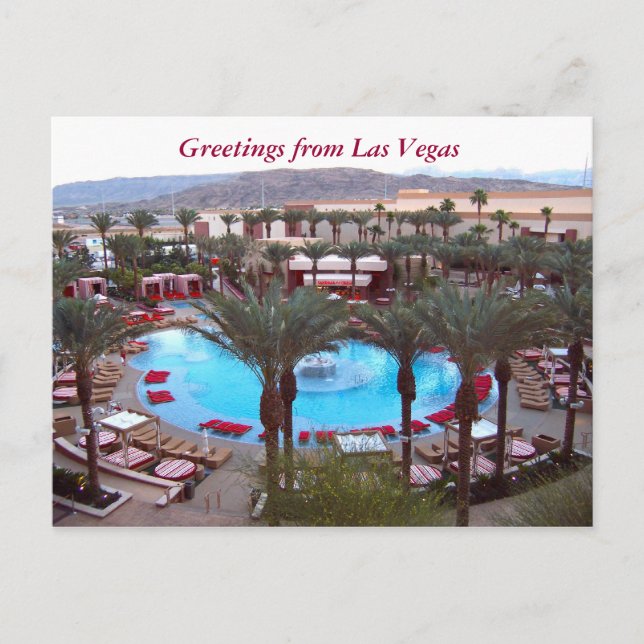Las Vegas Casino Resort Pool Postkarte (Vorderseite)
