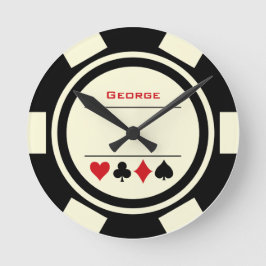 Las Vegas Casino Rodelbahn Poker Runde Wanduhr