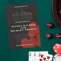 Las Vegas Casino Skyline Einladung zur Hochzeit