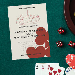 Las Vegas Casino Skyline Faire-part de mariage