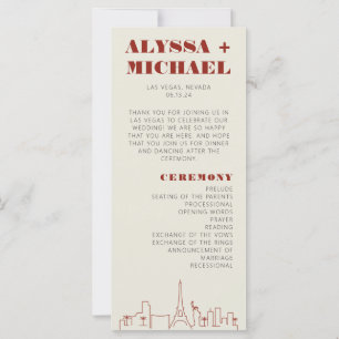 Las Vegas Casino Skyline Wedding Programme