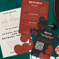 Las Vegas Casino Skyline Wedding RSVP QR Code