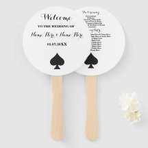 Las Vegas Casino Spade Card Hochzeitsprogramm Fan