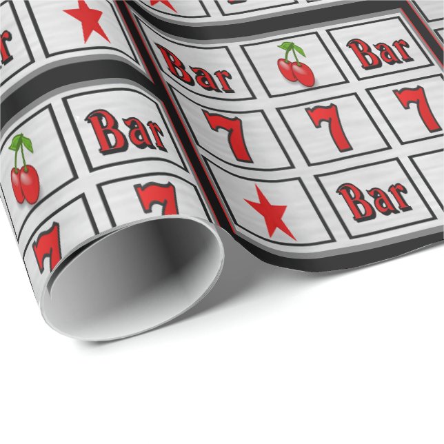 Las Vegas Casino Spielautomat Bars 7 B Geschenkpapier (Rolleneckpunkt)