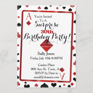 Las Vegas Casino Überraschung Geburtstagsparty Einladung