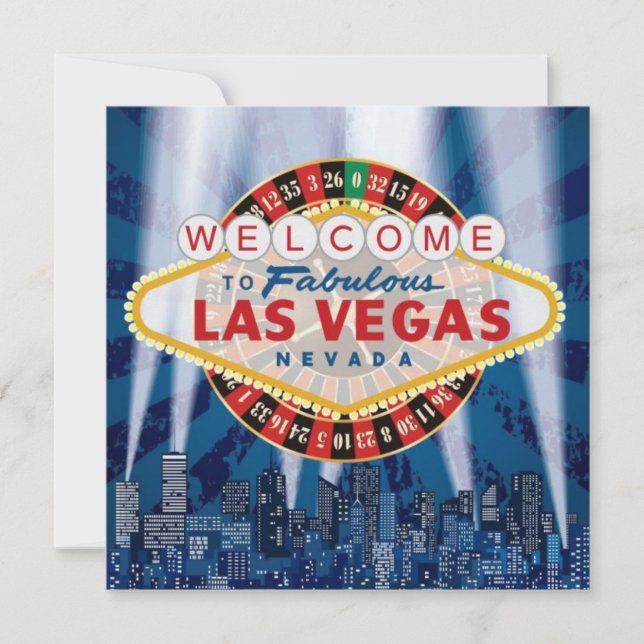 Las Vegas Cityscape Moderne Einzigartige Geburtsta Einladung (Vorderseite)