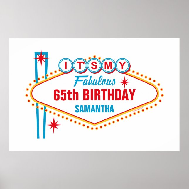 Las Vegas Custom Signature Party Poster (Vorne)