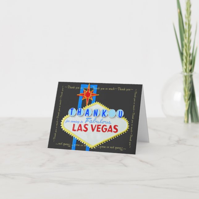 Las Vegas danken Ihnen Anmerkungen Dankeskarte (Vorderseite)