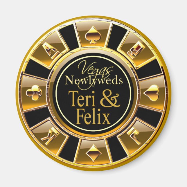 Las Vegas Deluxe Gold Casino Chip Magnet Bevorzugu (Vorne)