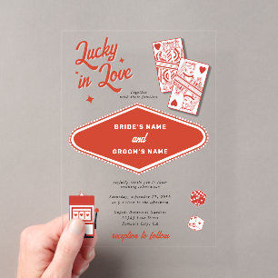 Las Vegas Destination Casino Lucky Lucky Liebe Hoc Acryleinladungen