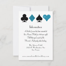 Las Vegas Destiny Malibu Blue Glitzer Informatione Einladung