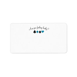 Las Vegas Destiny Wedding Blue Glitzer Mail Adressaufkleber