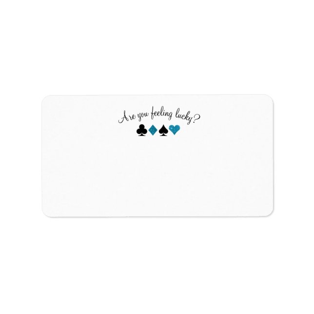 Las Vegas Destiny Wedding Blue Glitzer Mail Adressaufkleber (Vorne)