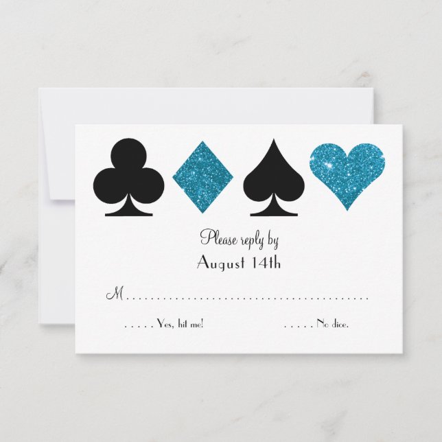 Las Vegas Destiny Wedding RSVP Parties scintillant (Devant)