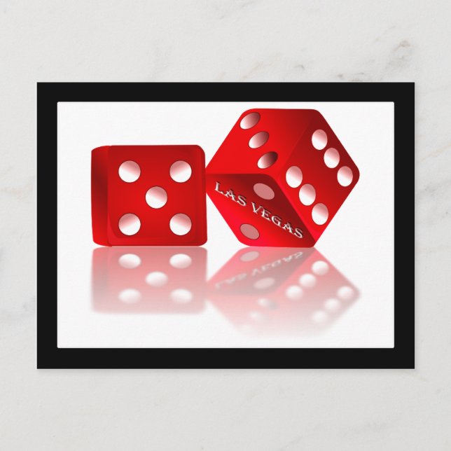 Las Vegas Dice Postkarte (Vorderseite)