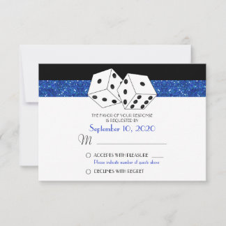 Las Vegas Dice Thème RSVP Royal Blue Faux Parties 