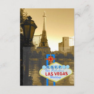 Las Vegas Eiffel Tower Paris Theme UAWG RSVP Karte