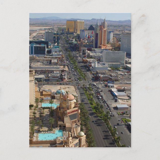 Las Vegas Eiffel Tower Strip Postkarte (Vorderseite)