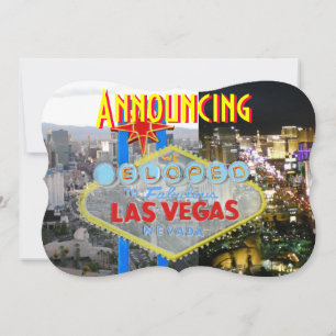Las Vegas Elope Hochzeitsankündigung Einladung
