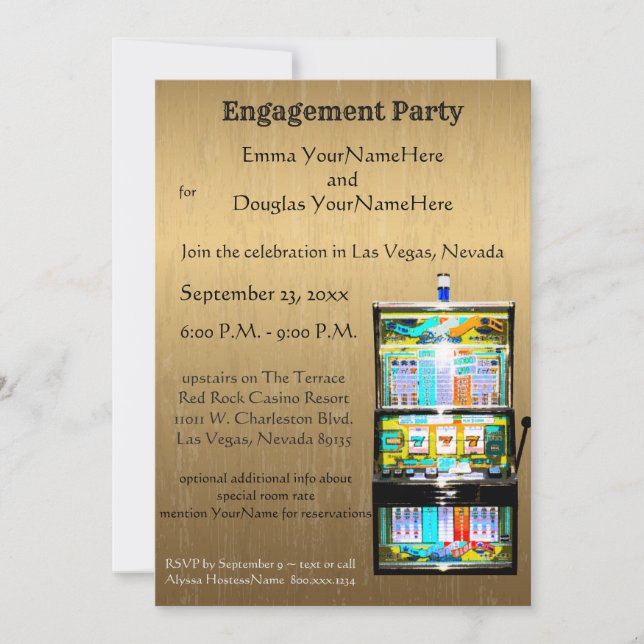 Las Vegas Engagement Party   Einladung (Vorderseite)