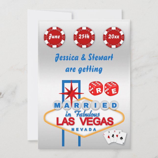 Las Vegas-Erneuerung von Ehegelübden Einladung (Vorderseite)